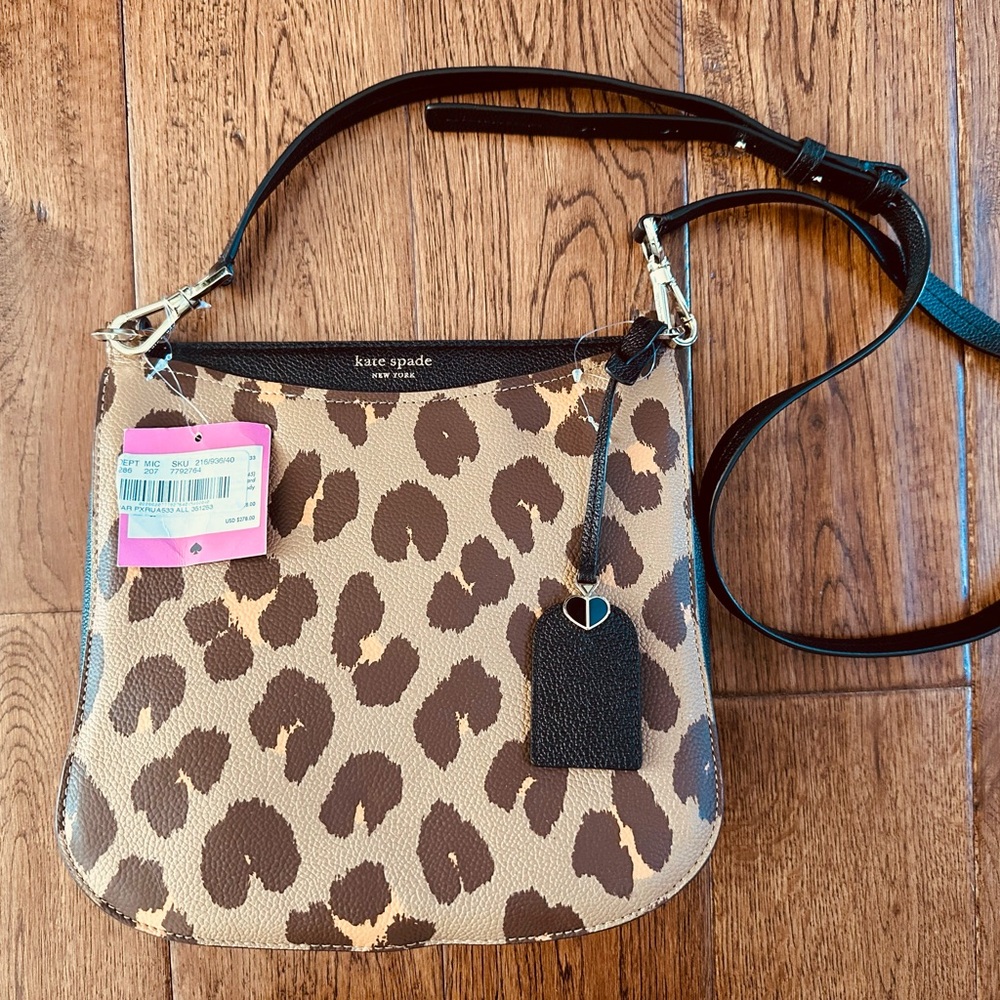 NWT Kate spade leopard print crossbody bag